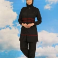 Kadın Tam Tesettür Mayo Siyah