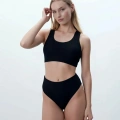 Kadın Transparan Dantel İşlemeli Göğüs Dekolteli Body