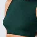 Kadın Yeşil Çapraz Bağlamalı Crop Top Büstiyer