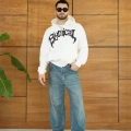 Kapüşonlu Sweatshirt Hoodie - Beyaz