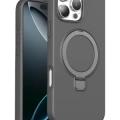 Keephone Apple iPhone 16 Pro Max Magi Pro Standlı Magsafe Kapak - Pembe