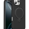 Keephone Apple iPhone 16 Pro Max Magi Pro Standlı Magsafe Kapak - Siyah