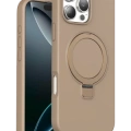 Keephone Apple iPhone 16 Pro Max Magi Pro Standlı Magsafe Kapak - Siyah