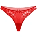 Kırmızı Dantelli Fantezi G String Külot