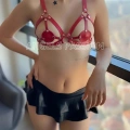 Kırmızı Deri Sütyen Harness