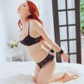 Kırmızı Detaylı Fantezi Set