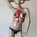 Kırmızı Göğüs Üzeri Seksi  Harness