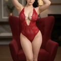 Kırmızı Taşlı Bodysuit - 888