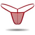 Kırmızı Transparan Tül String Tanga TM1115
