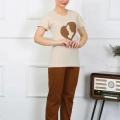 Kısa Kol Penye Pijama Takımı