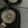 Kışlık Bisiklet Yaka Ön Ve Arka Baskılı SweatShirt - Siyah