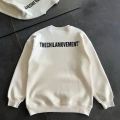 Kışlık Bisiklet Yaka Oversize Baskılı SweatShirt - Beyaz