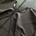 Kışlık Bisiklet Yaka Üç İplik Basic SweatShirt - Füme