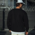 Kışlık Bisiklet Yaka Üç İplik Basic SweatShirt - Siyah