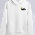 Kışlık Üç İplik Kapüşonlu SweatShirt - Beyaz -