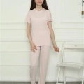 Kız Çocuk Penye Pijama Takım Pembe