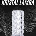 Kristal Lamba Masa Lambası Şarjlı Masa Lambası Dokunmatik Sensör Usb Şarjlı