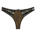 Leopar Desenli Dantelli Fantezi G String Külot