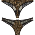 Leopar Desenli Dantelli Fantezi G String Külot