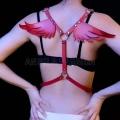 Melek Kanadı Detaylı Şık Deri Harness - 642