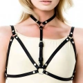 Merdiven Detaylı Deri Boyun Harness - 197-s1