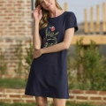 Meyve Ve Yaprak Baskılı Dantelli feel Good Gecelik