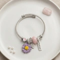 Mor Papatya Charmlı Bileklik TJ-BB8822