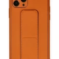 Newface Apple iPhone 11 Pro Kılıf Coco Deri Standlı Kapak - Turuncu