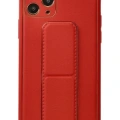 Newface Apple iPhone 11 Pro Kılıf Coco Deri Standlı Kapak - Turuncu