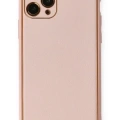Newface Apple iPhone 11 Pro Max Kılıf Coco Deri Silikon Kapak - Pembe