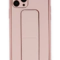 Newface Apple iPhone 11 Pro Max Kılıf Coco Deri Standlı Kapak - Pembe