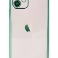 Newface Apple iPhone 12 Kılıf Razer Lensli Silikon - Açık Mavi