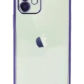 Newface Apple iPhone 12 Kılıf Razer Lensli Silikon - Açık Mavi