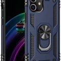 Newface Apple iPhone 12 Mini Kılıf Sofya Yüzüklü Silikon Kapak - Kırmızı