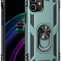 Newface Apple iPhone 12 Mini Kılıf Sofya Yüzüklü Silikon Kapak - Rose