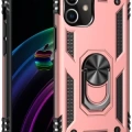 Newface Apple iPhone 12 Mini Kılıf Sofya Yüzüklü Silikon Kapak - Yeşil