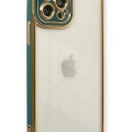 Newface Apple iPhone 12 Pro Max Kılıf Liva Lens Silikon - Mavi