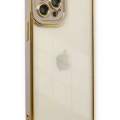 Newface Apple iPhone 12 Pro Max Kılıf Liva Lens Silikon - Mavi