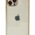 Newface Apple iPhone 12 Pro Max Kılıf Razer Lensli Silikon - Açık Mavi