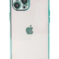 Newface Apple iPhone 12 Pro Max Kılıf Razer Lensli Silikon - Açık Mavi