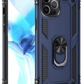 Newface Apple iPhone 12 Pro Max Kılıf Sofya Yüzüklü Silikon Kapak - Siyah