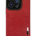 Newface Apple iPhone 14 Pro Max Kılıf Loop Deri Silikon - Kırmızı