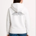 Nihilist Penguen Özel Tasarım Oversize Kapüşonlu Sweatshirt - Beyaz