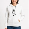 Nihilist Penguen Temalı Oversize Kapüşonlu Sweatshirt - Beyaz