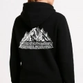 Nihilist Penguen Temalı Oversize Kapüşonlu Sweatshirt - Siyah