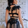 Omuz Parça Kanatlı Harness Ve Püsküllü Etek Takım - 727
