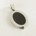 Oval  Çelik Kolye Ucu 3 cm