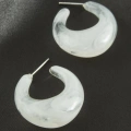 Oval Plastik Küpe