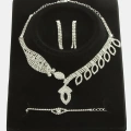 Oval Taşlı Lüks Set Kolye