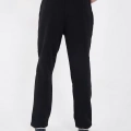 Oversize Boru Paça Baskılı Eşofman Pantolon - Siyah